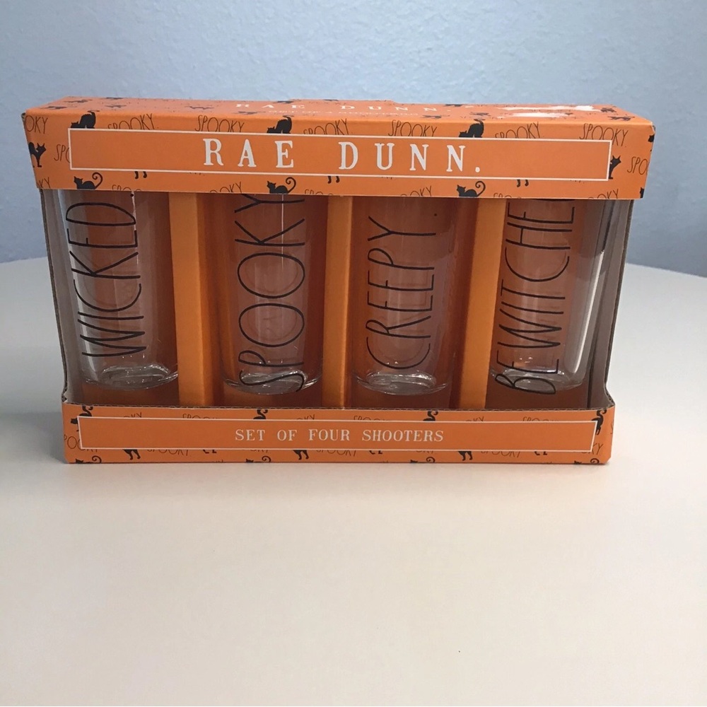 Rae Dunn Halloween Shooter Set new in box Witch Goth Vampire Dark Academia